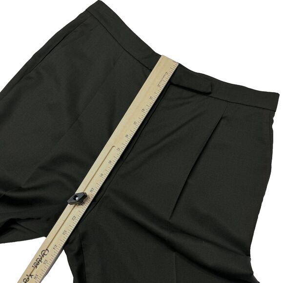 Bernard Zins Paris Wool High Waist Black Pleated Trousers Pants Women's Size 6 - Picture 8 of 10